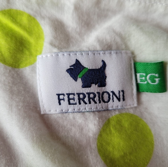 White and lime green polka dot sleeveless top - Picture 5 of 6